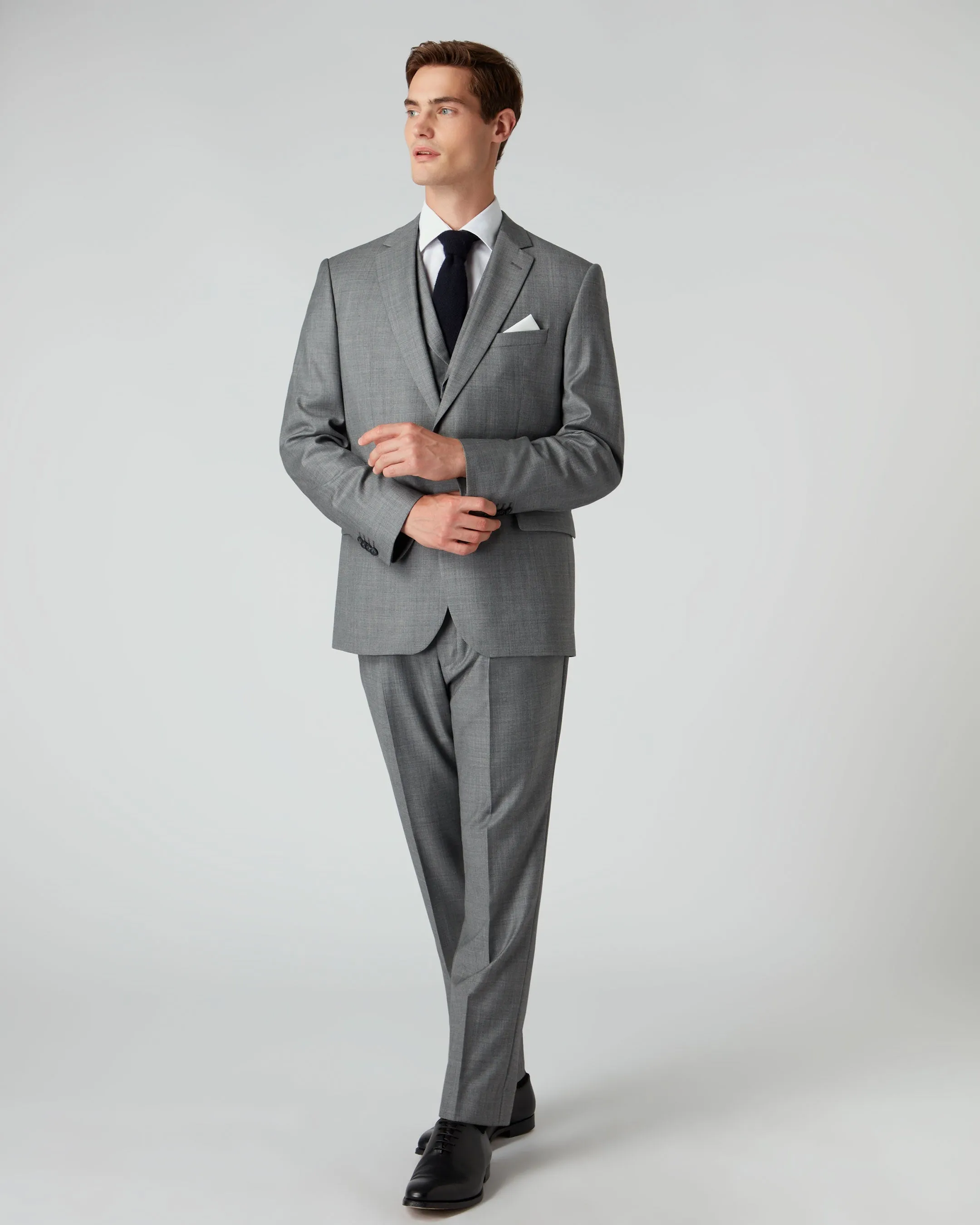 007 Woven 3 Piece Suit Grey