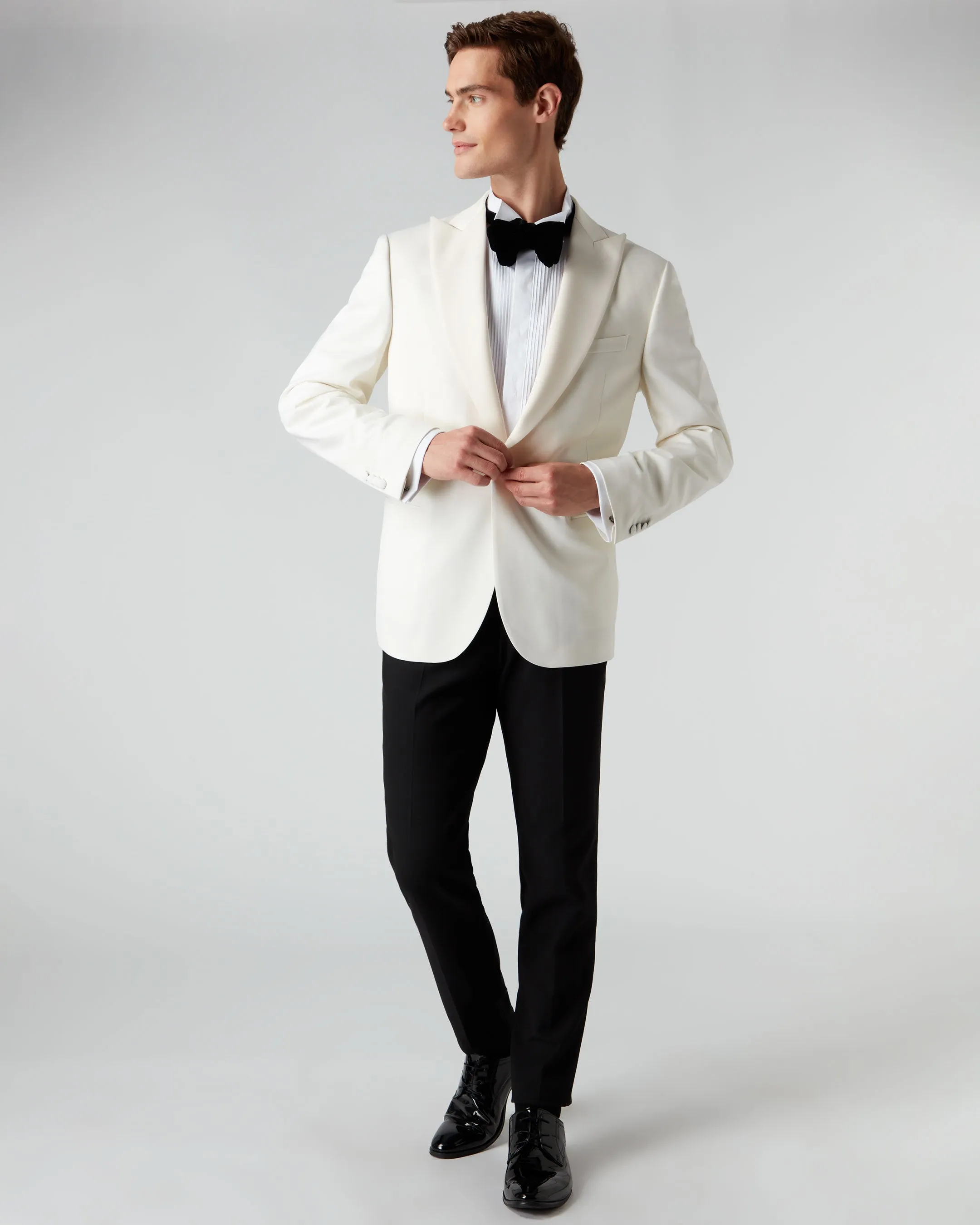 007 Woven Dinner Jacket White