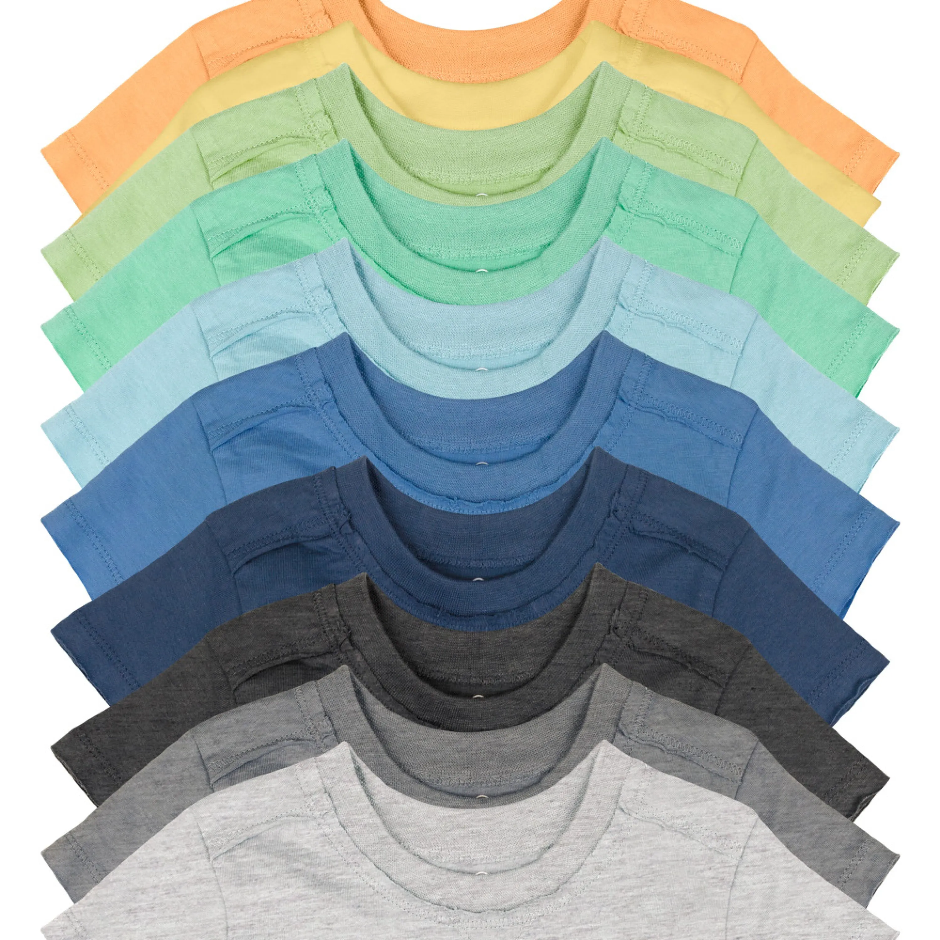 10-Pack Organic Cotton Short Sleeve T-Shirts