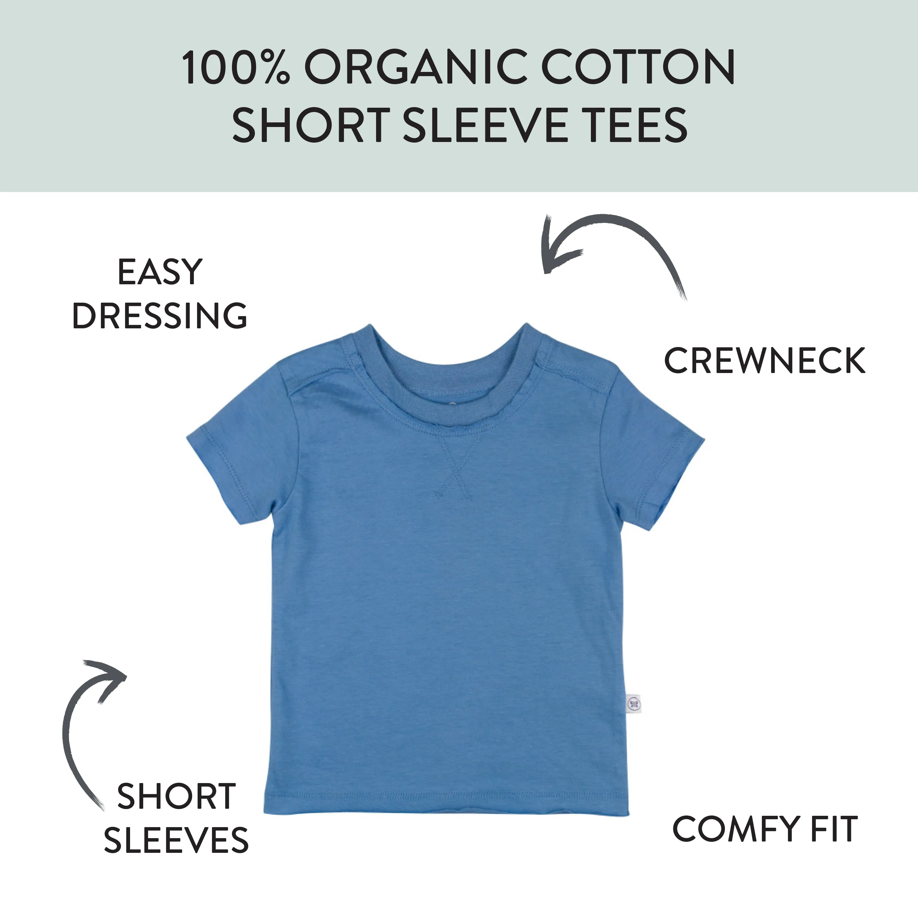 10-Pack Organic Cotton Short Sleeve T-Shirts