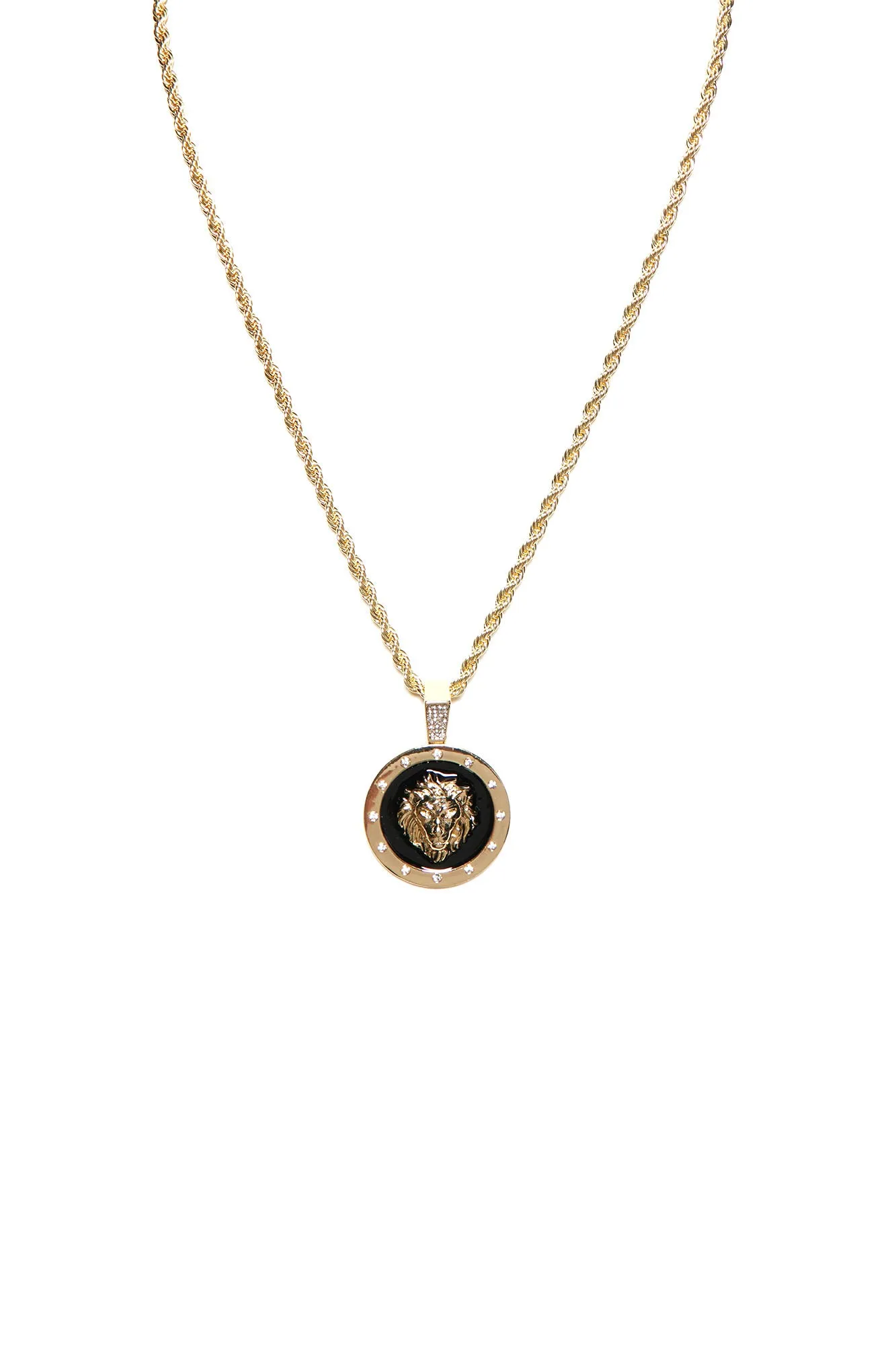 24'' Lion Mane Pendant Necklace - Gold