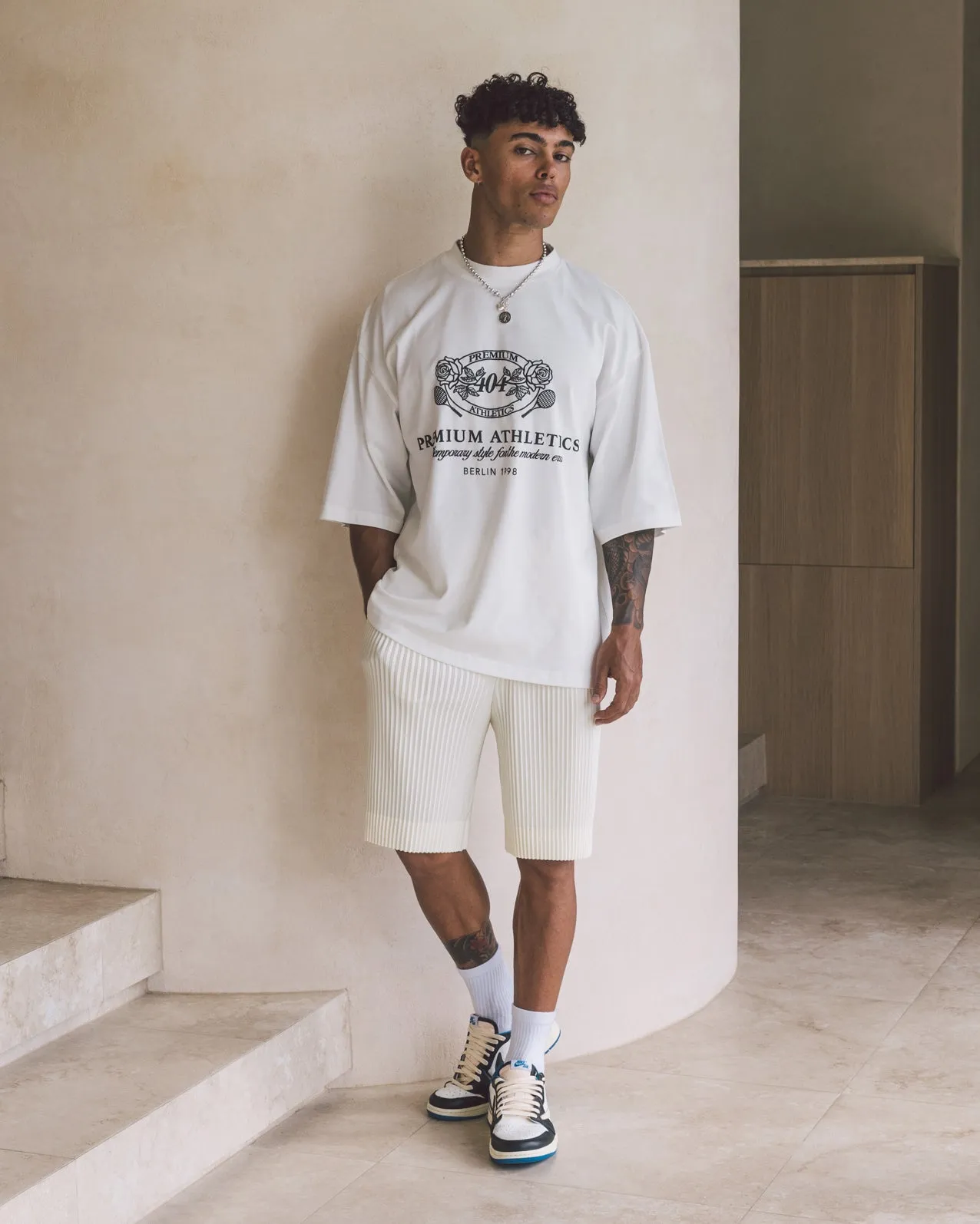 404 Premium Athletics Heritage T-Shirt Off White