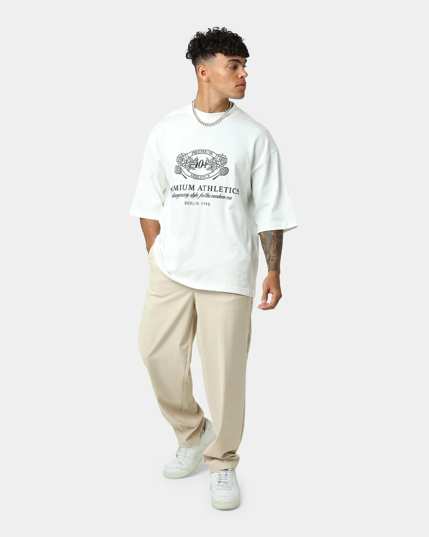 404 Premium Athletics Heritage T-Shirt Off White