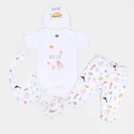 5 PCS Infant Boy Sets Marine |  White