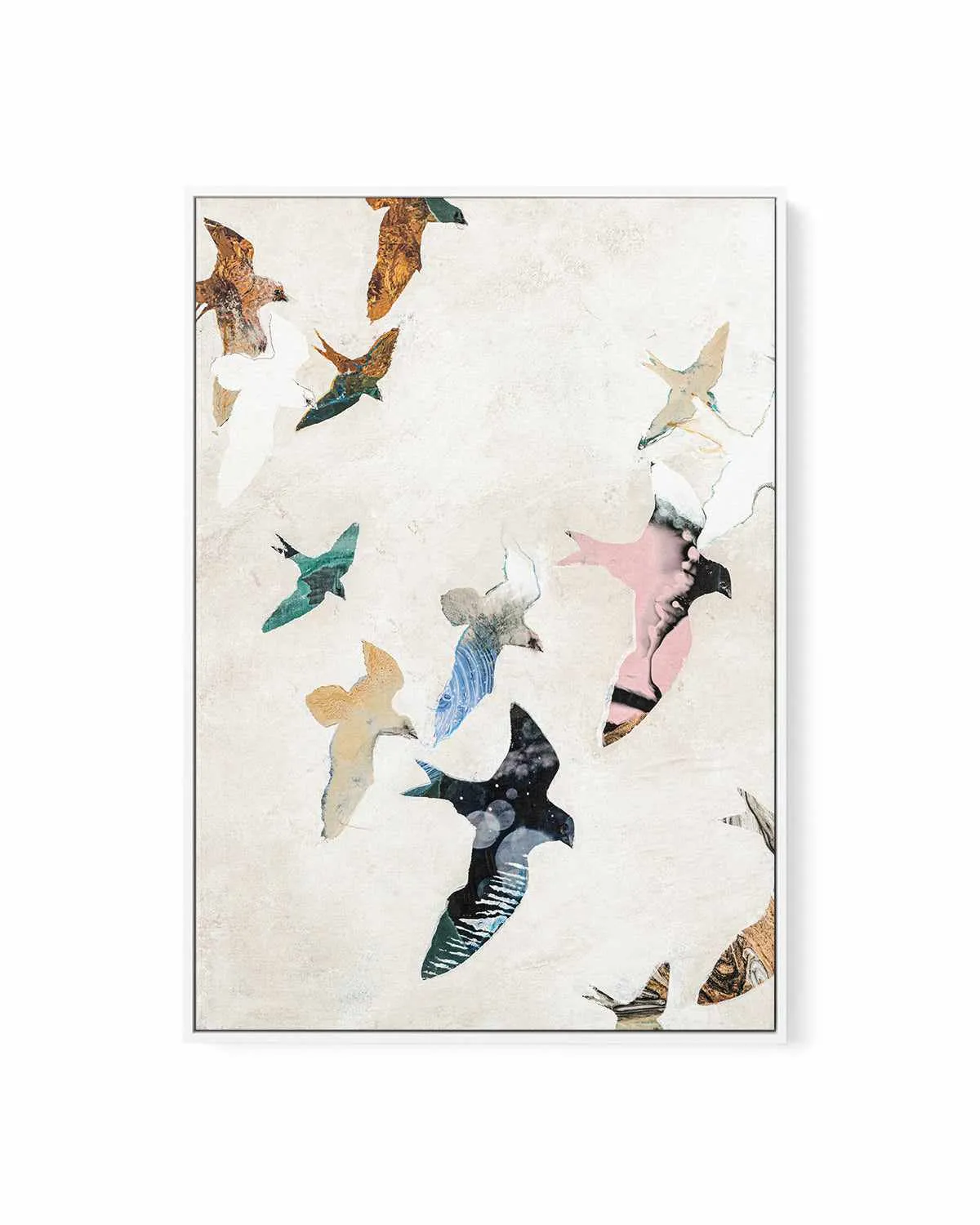 Abstract Birds II by Design Fabrikken | Framed Canvas Art Print