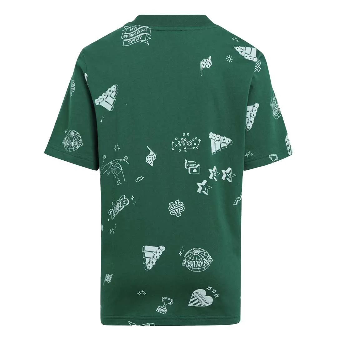 adidas - Kids' (Junior) Brand Love All Over Print T-Shirt (IA1562)