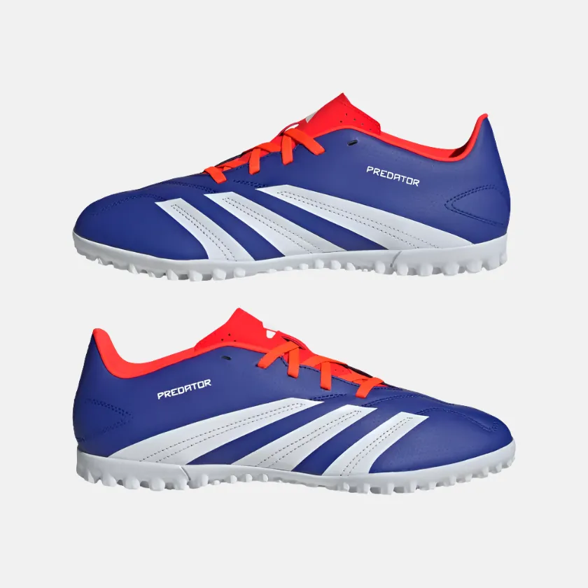 Adidas Predator Club Turf Unisex Football Shoes -Lucid Blue/Cloud White/Solar Red