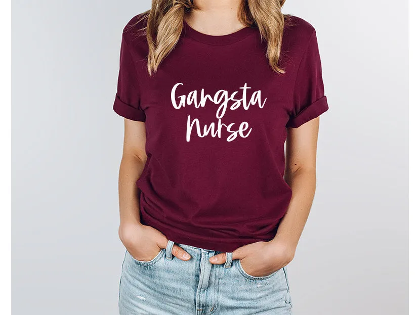 Adult Bella Canvas Tee | Gansta Nurse Tee