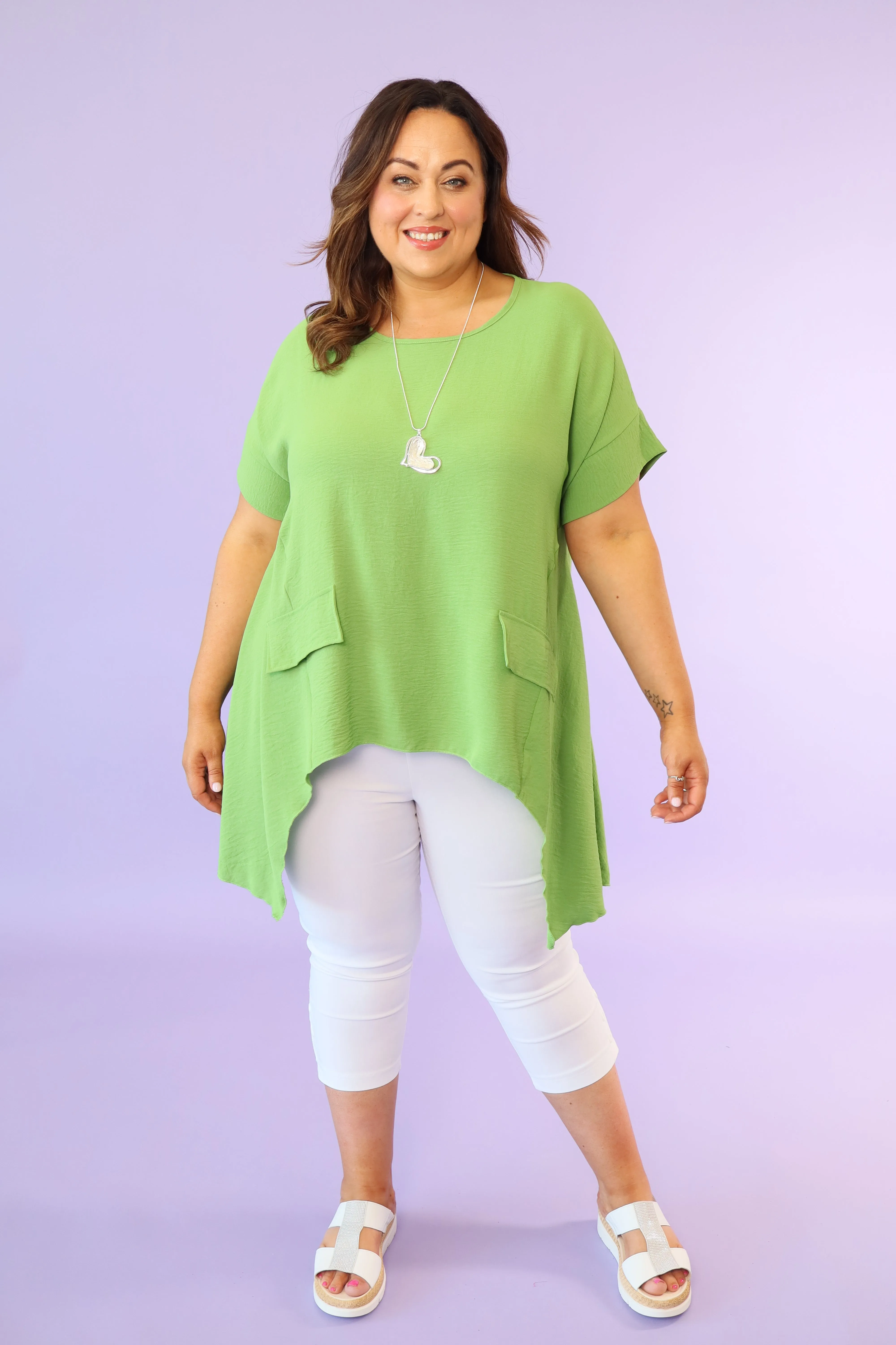 Aoife Tunic Blouse in Green