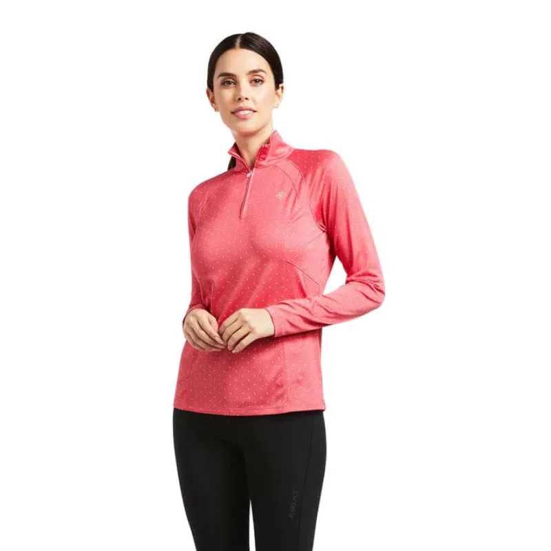 Ariat Baselayer Womens Sunstopper 2.0 Party Punch Dot