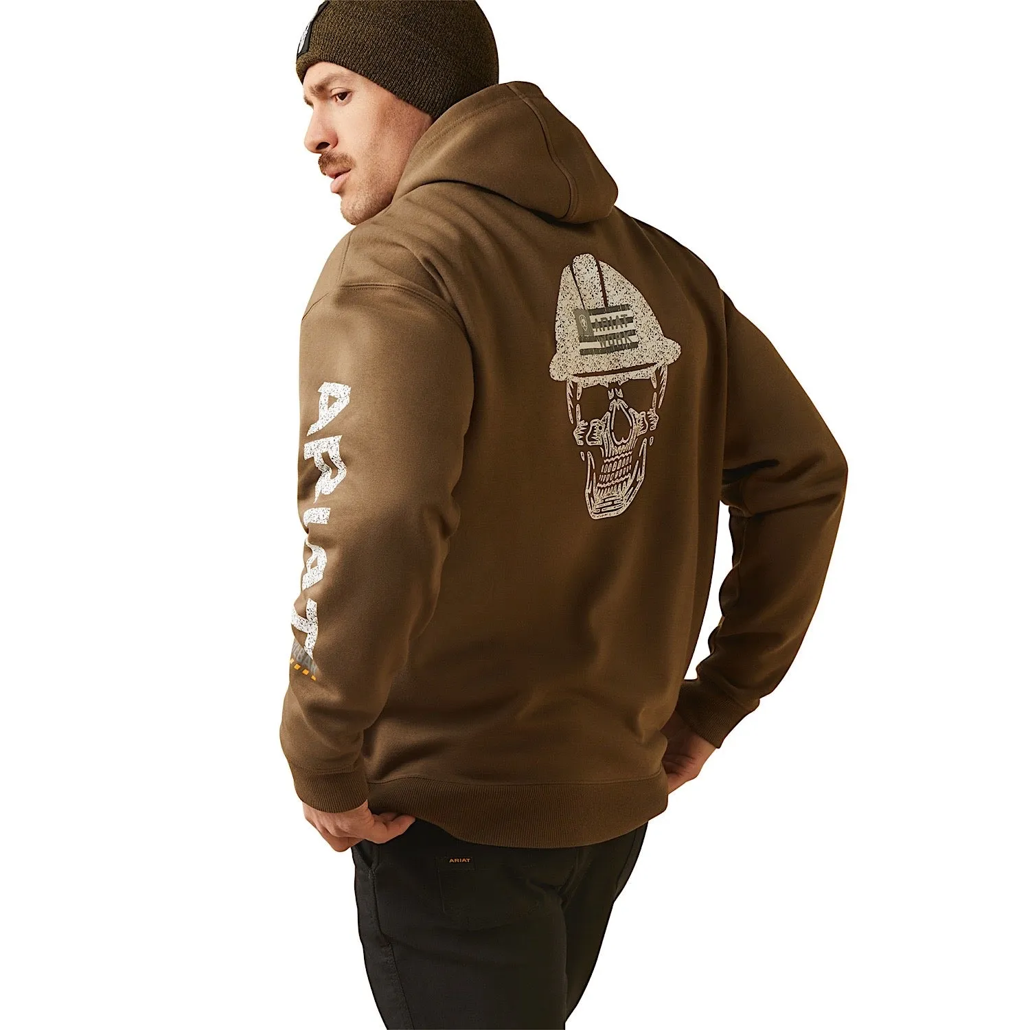 Ariat Mens Rebar Roughneck Pullover Hoodie Beech