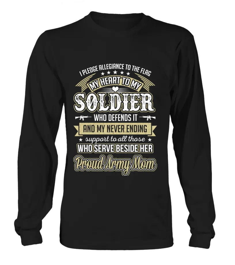 Army Mom Daughter Pledge Allegiance T-shirts