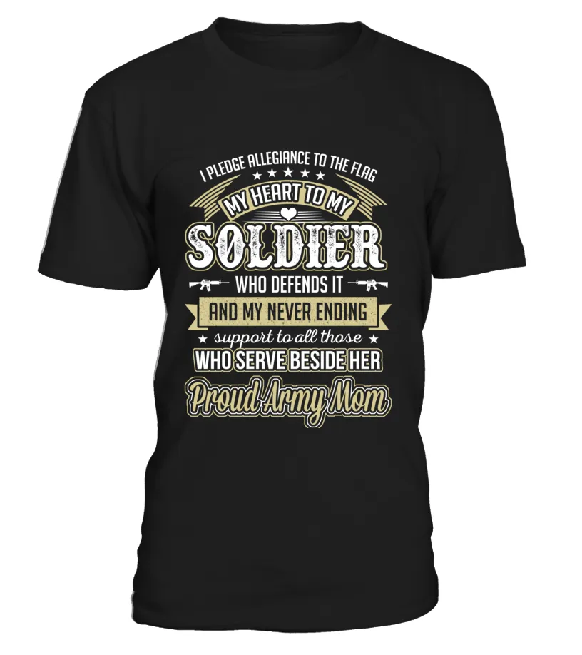 Army Mom Daughter Pledge Allegiance T-shirts