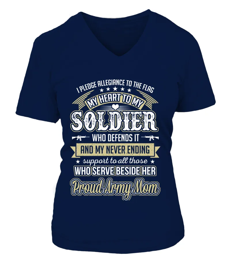 Army Mom Daughter Pledge Allegiance T-shirts