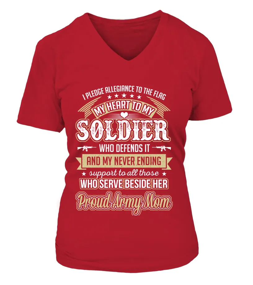 Army Mom Daughter Pledge Allegiance T-shirts