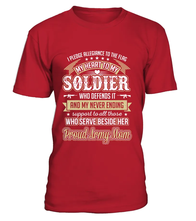 Army Mom Daughter Pledge Allegiance T-shirts