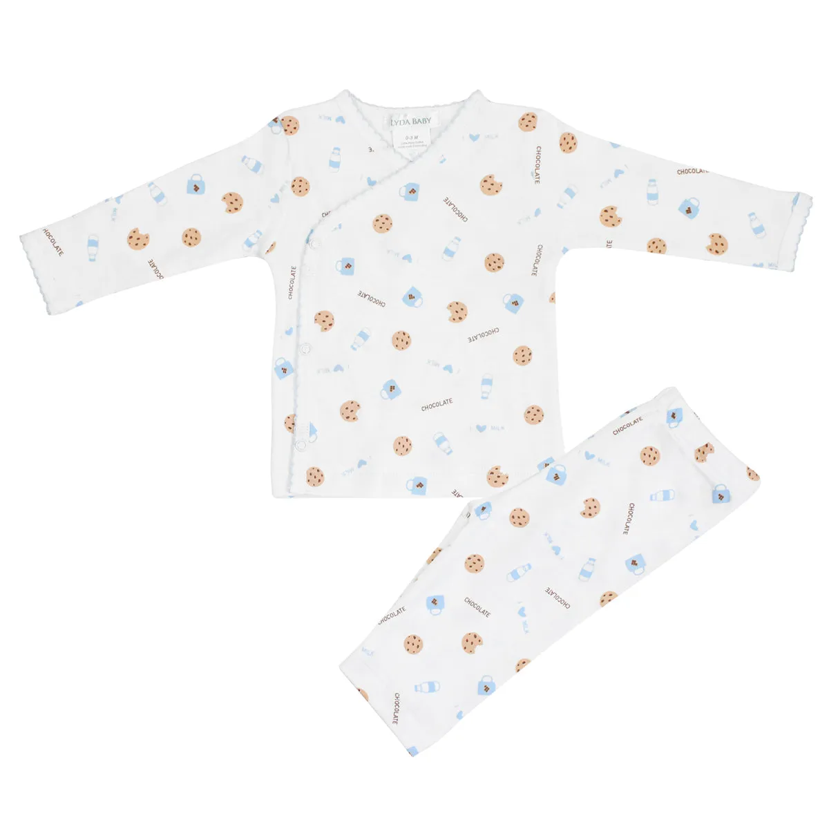 Baby Boy Pajama (2 pieces) - Chocolate Cookies Print