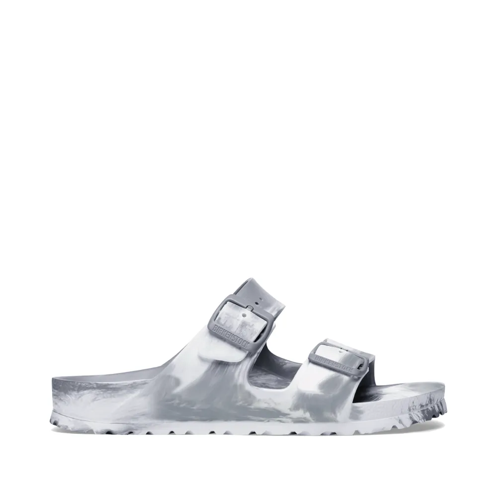 Birkenstock Women's Arizona EVA Multi Sandal in Stone Coin Grey/White