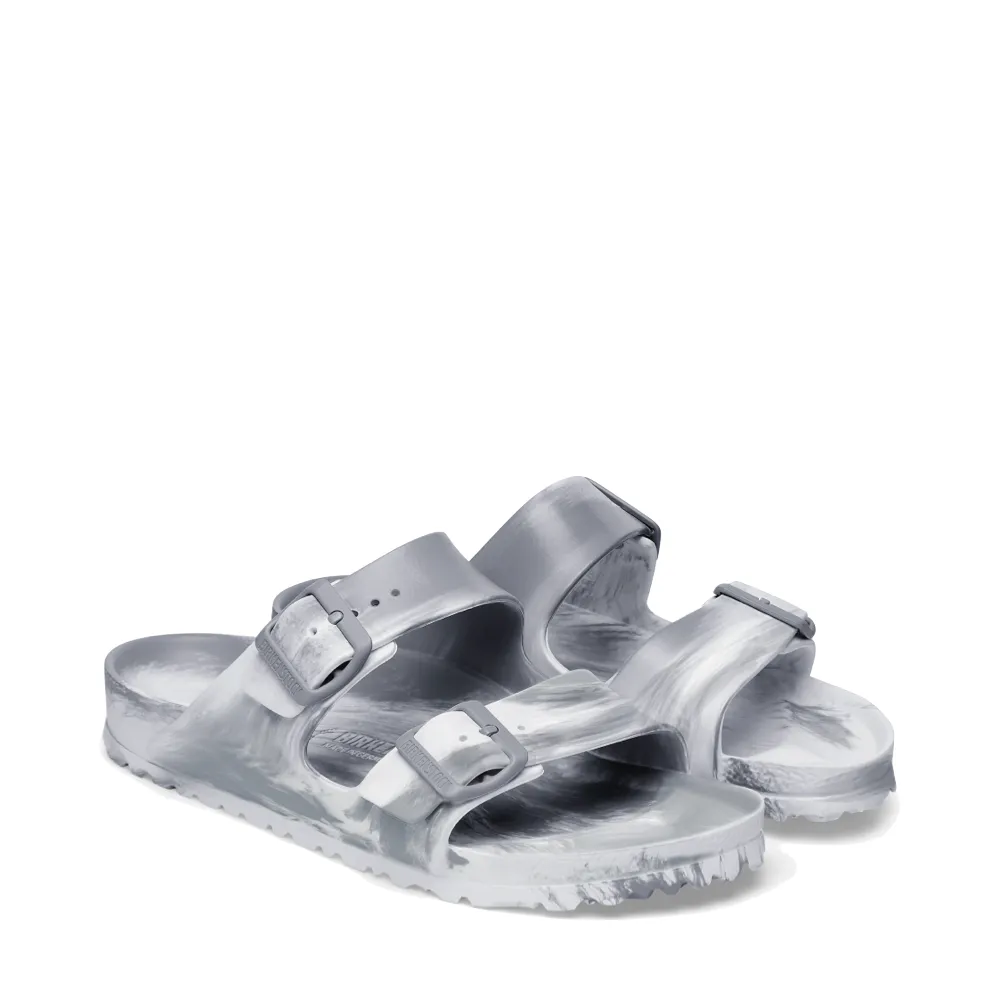 Birkenstock Women's Arizona EVA Multi Sandal in Stone Coin Grey/White