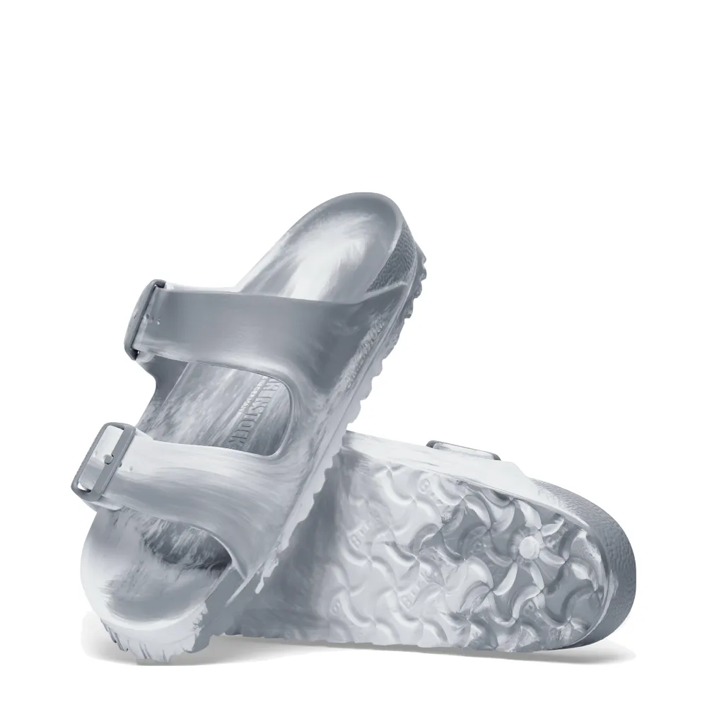 Birkenstock Women's Arizona EVA Multi Sandal in Stone Coin Grey/White