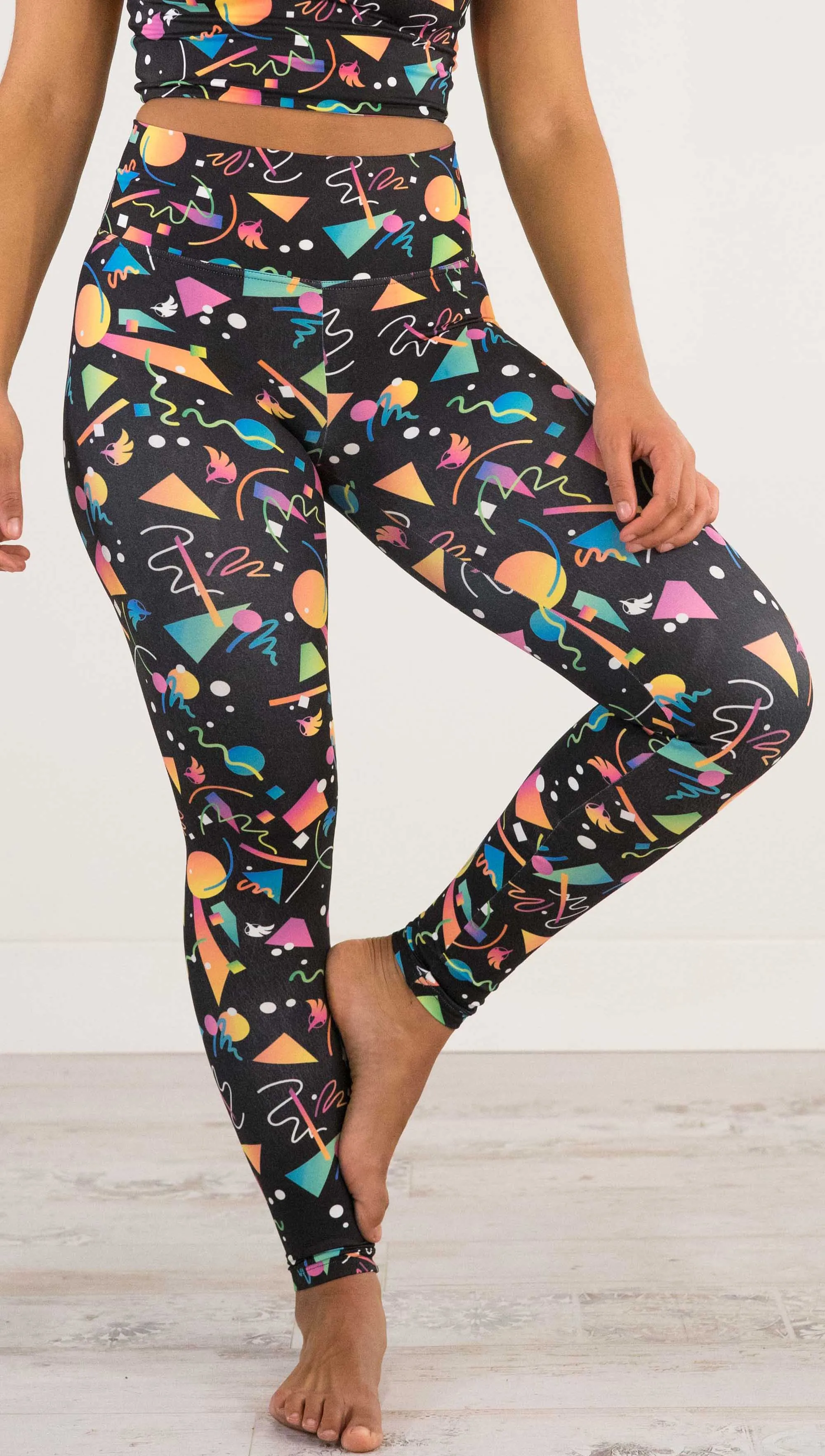 Black Confetti - Athleisure Leggings - CUSTOM ORDER