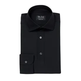 Black Jersey Popover Shirt