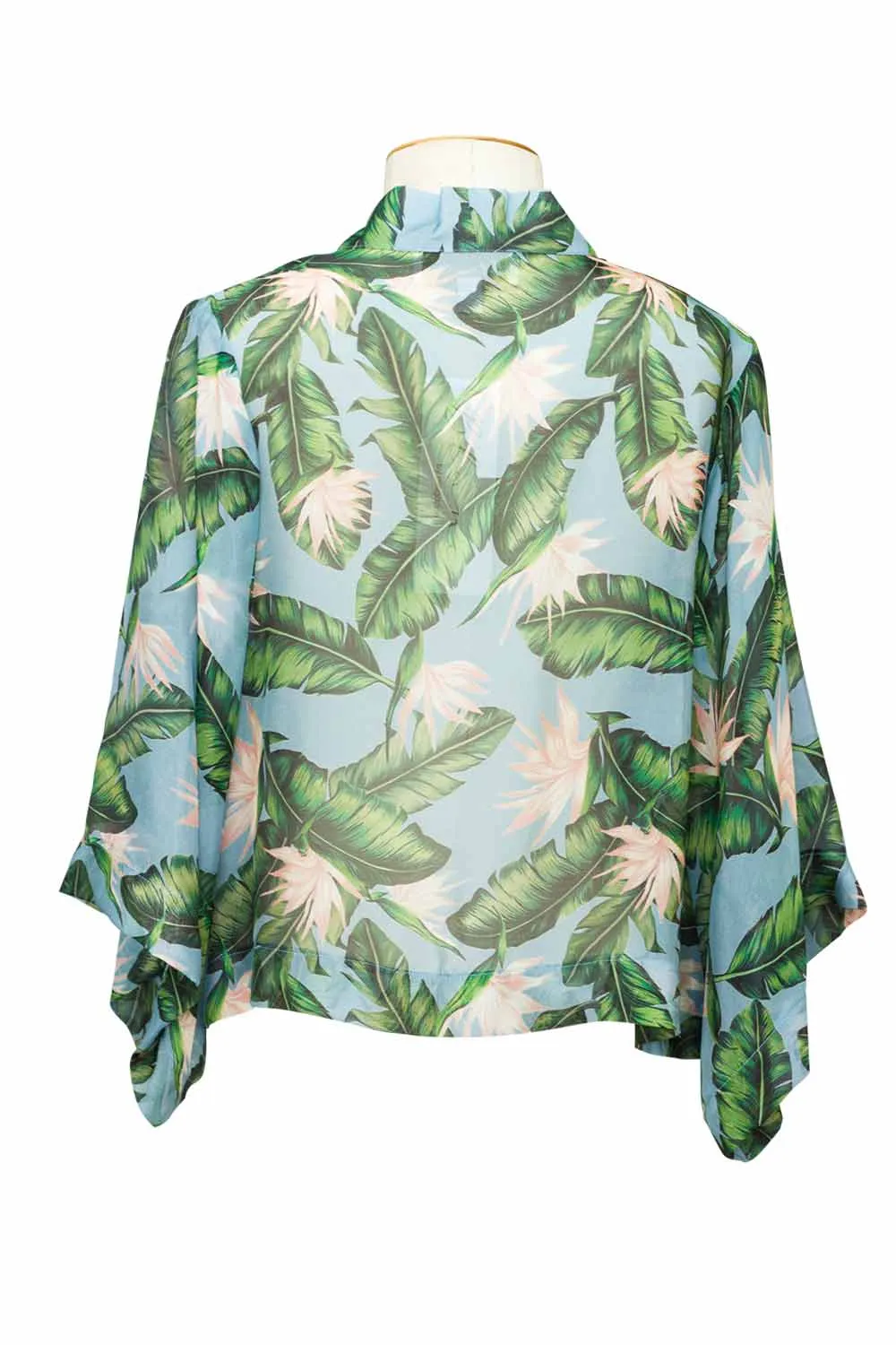 Blanc - M1019S Silk Cropped Kimono - Exclusive