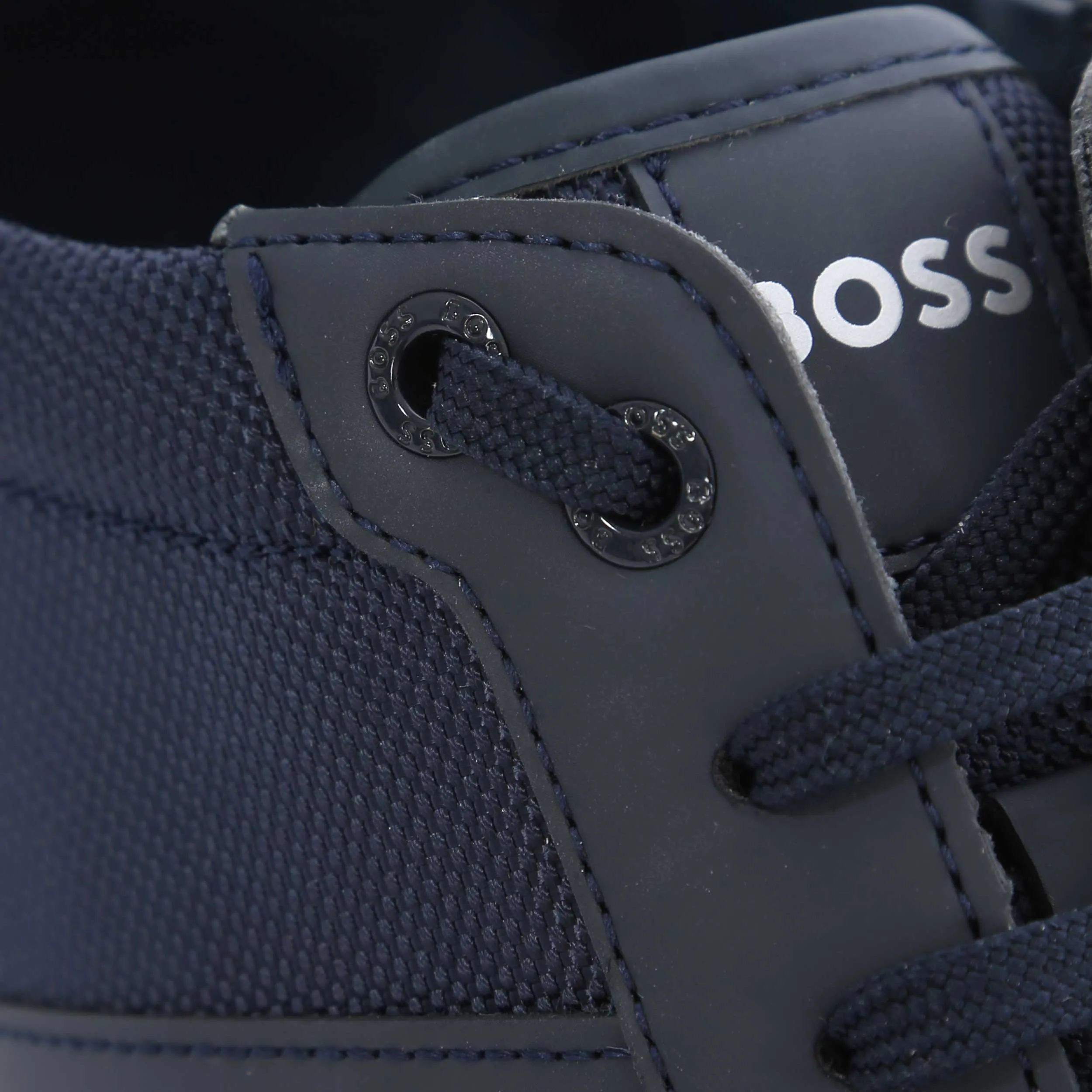 BOSS Saturn Lowp nylg Trainer in Navy