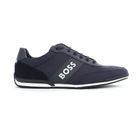 BOSS Saturn Lowp nylg Trainer in Navy