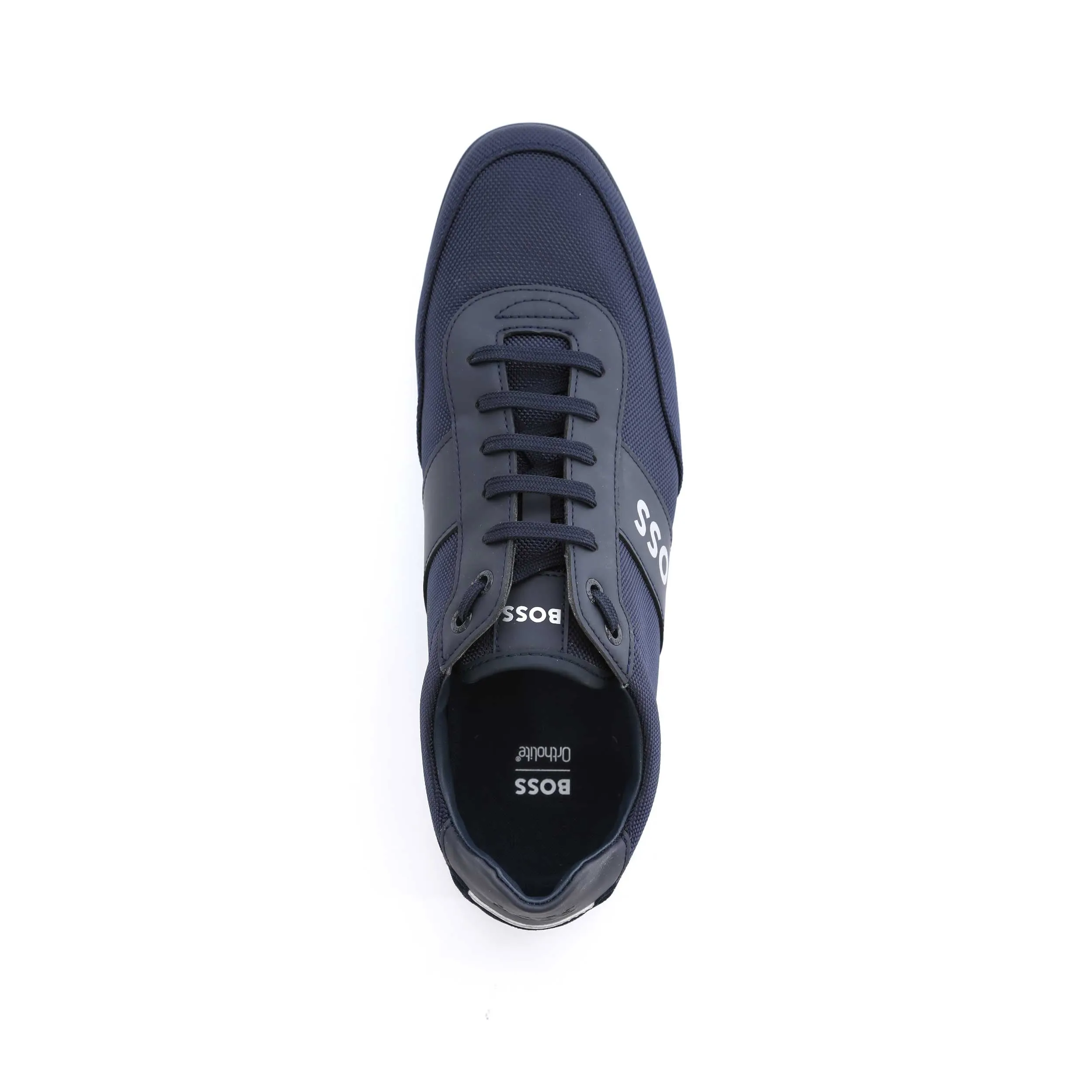 BOSS Saturn Lowp nylg Trainer in Navy