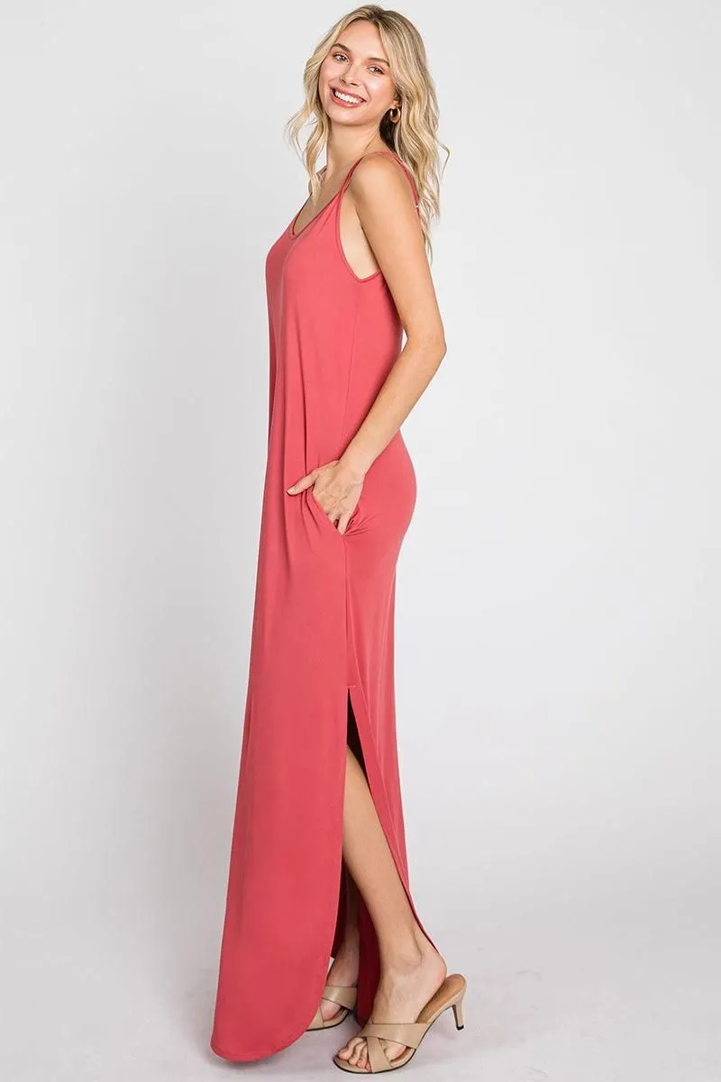 CAMI MAXI DRESS WITH POCKETS