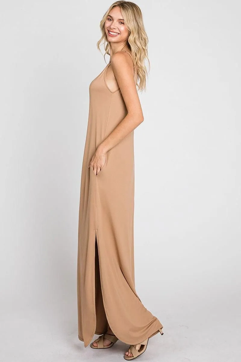 CAMI MAXI DRESS WITH POCKETS