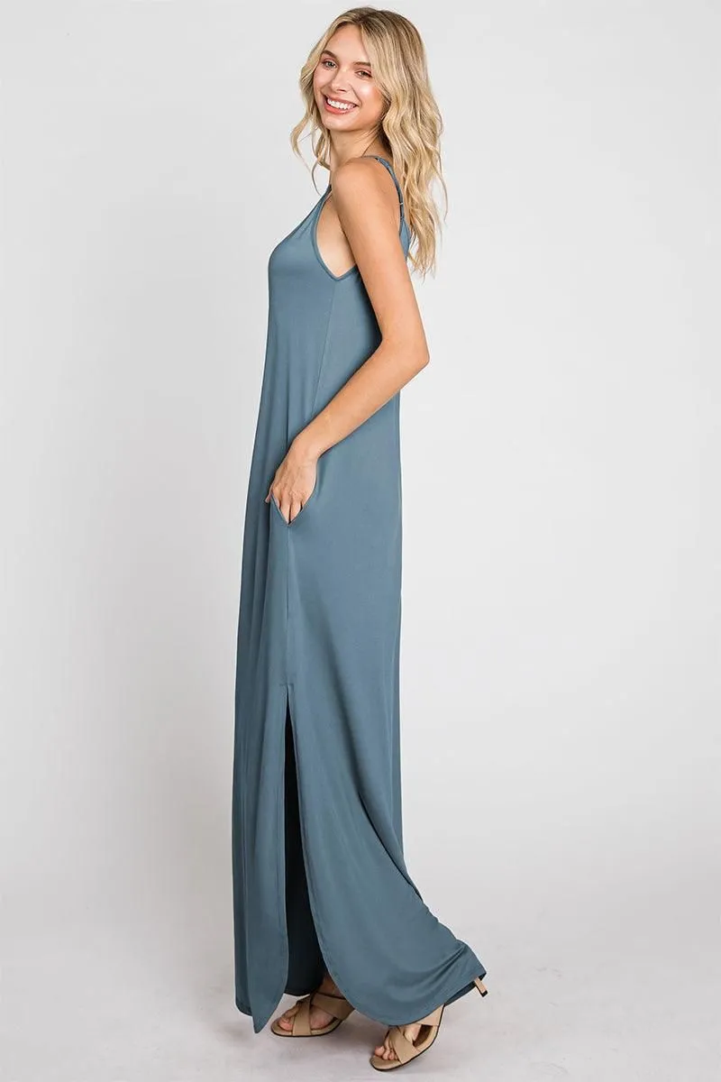 CAMI MAXI DRESS WITH POCKETS