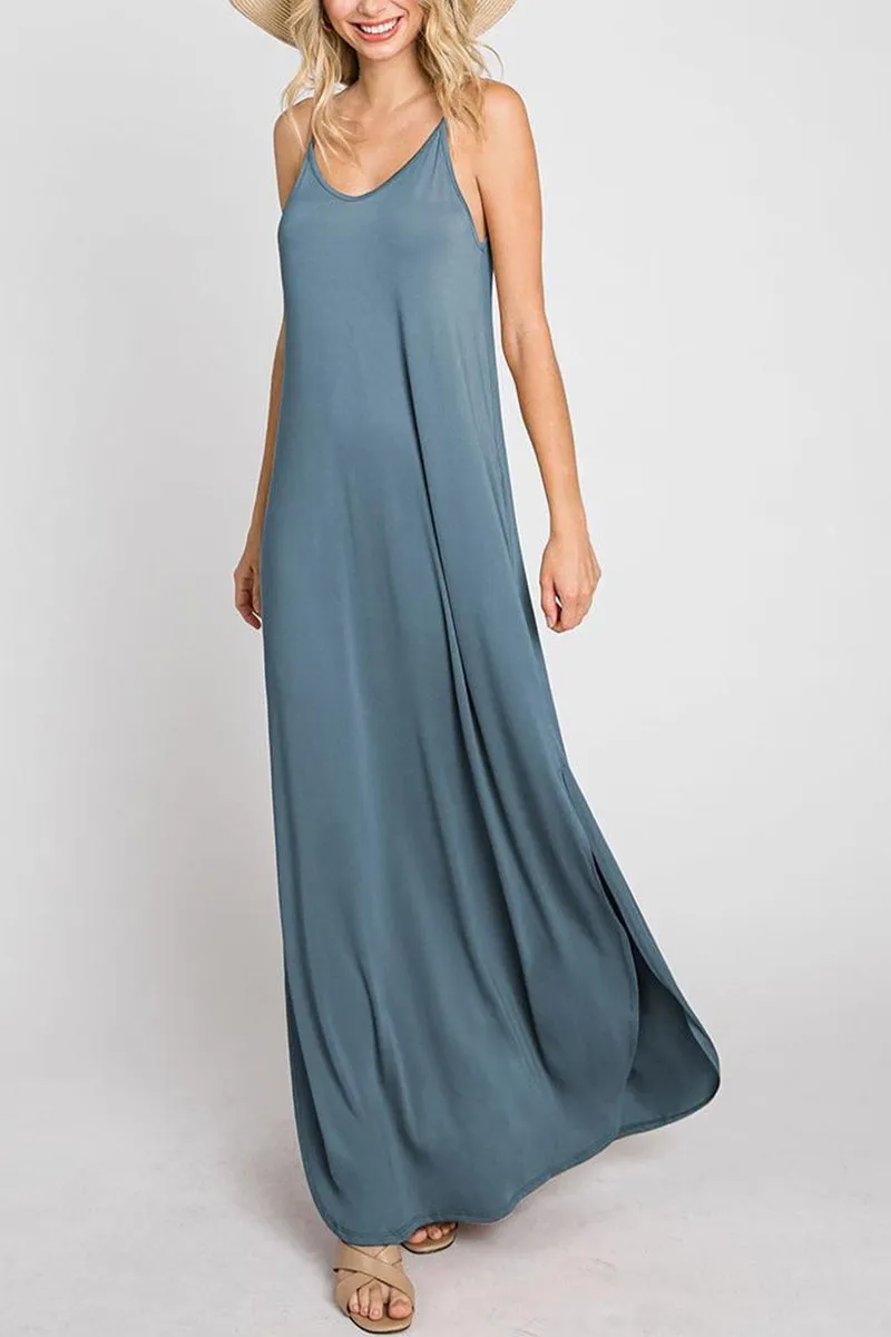 CAMI MAXI DRESS WITH POCKETS