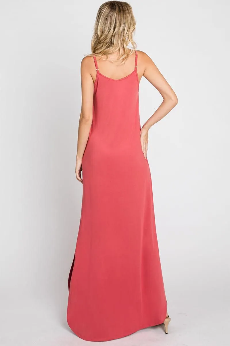 CAMI MAXI DRESS WITH POCKETS