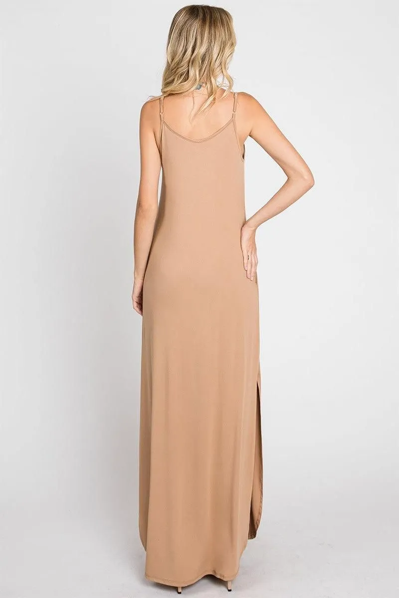 CAMI MAXI DRESS WITH POCKETS