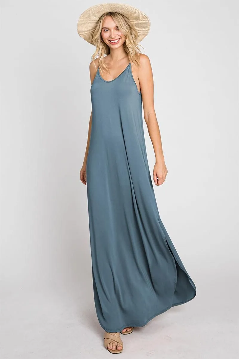 CAMI MAXI DRESS WITH POCKETS