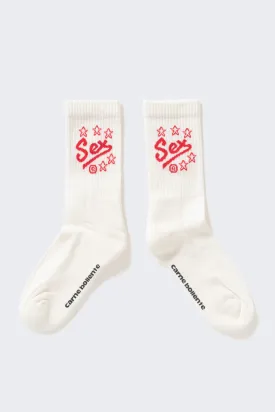 Carne Bollente Shocks Socks - White