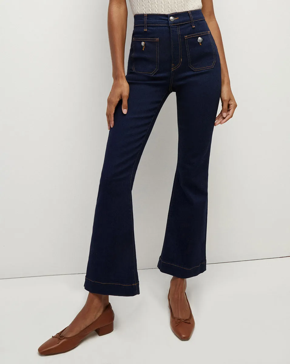 Carson Patch Pocket Kick-Flare Jean