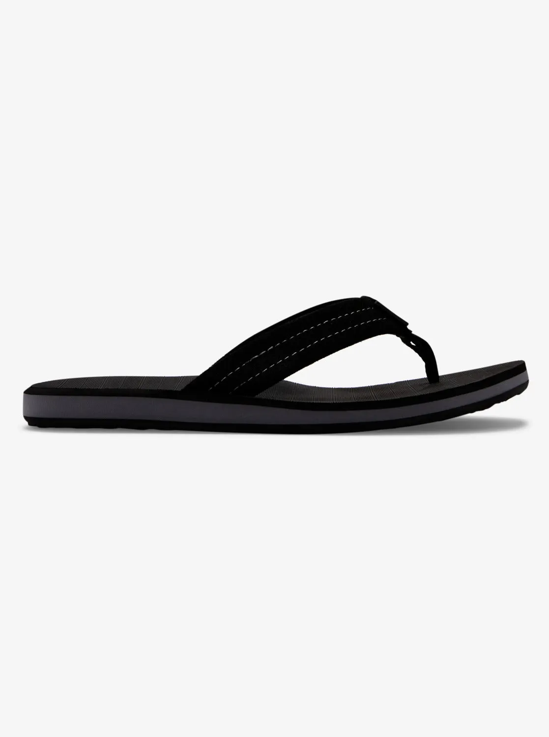 Carver Suede Leather Sandals - Solid Black