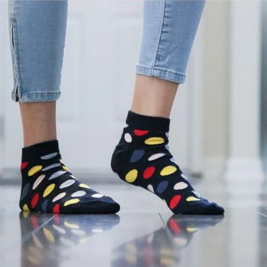 Comb Cotton Low-Cut Polka Dot Socks