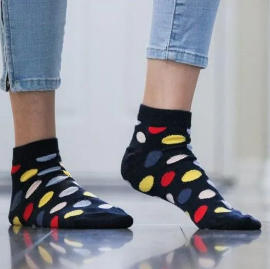 Comb Cotton Low-Cut Polka Dot Socks