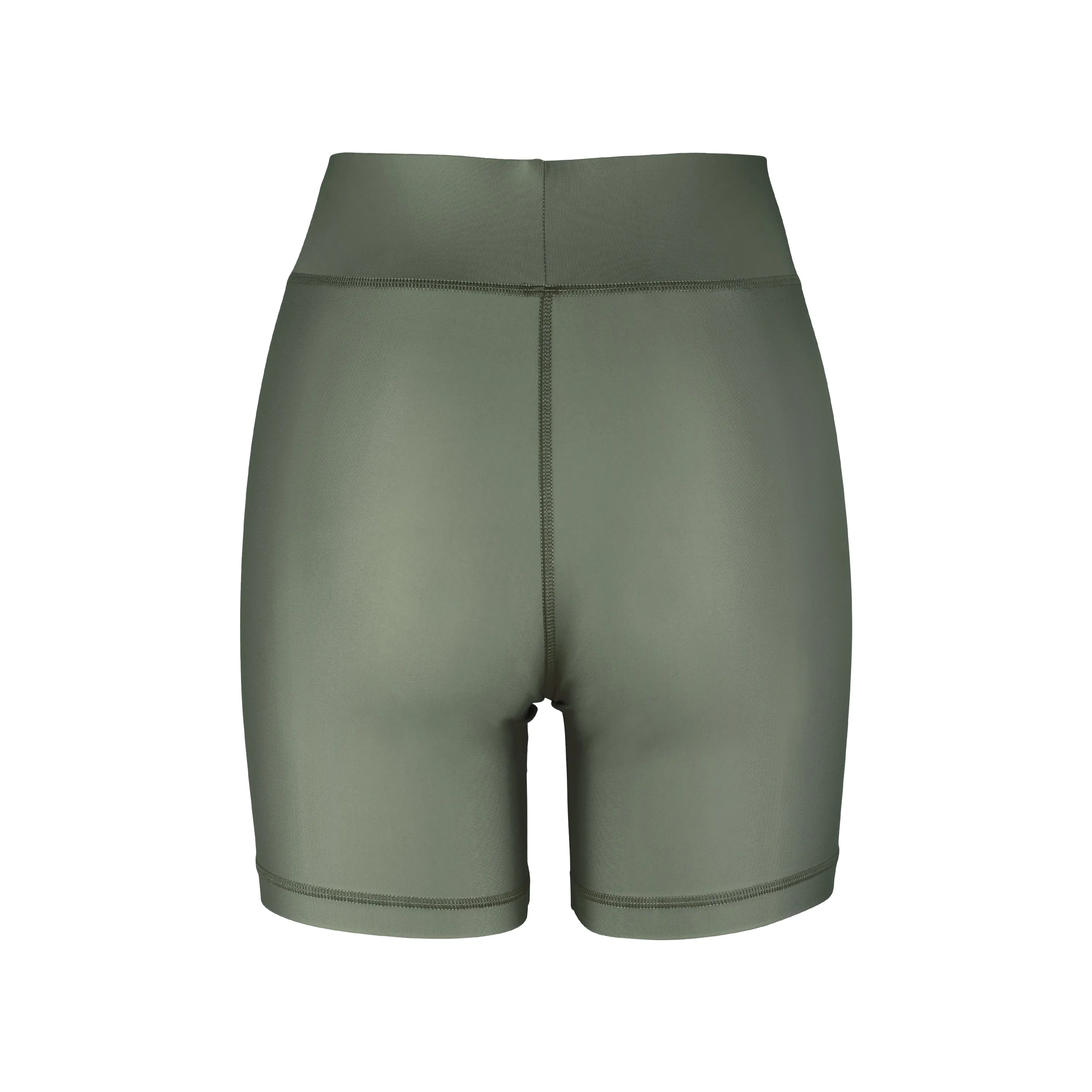 Cora High Waisted Bicycle Shorts | Recycled Nylon | Olive