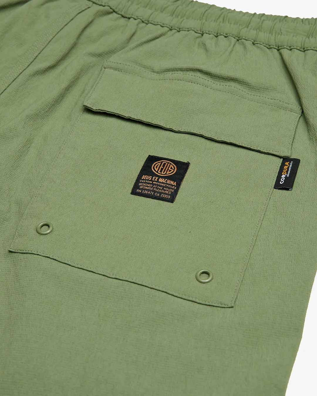 Cordura Glide Swim Short | Oil Green | Deus Ex Machina