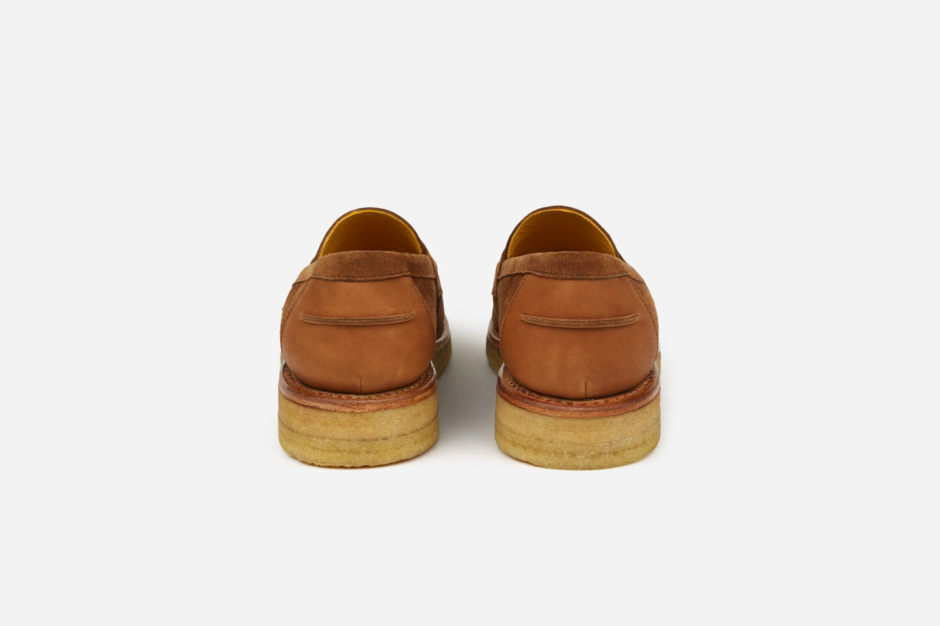 Crepe Wedge Loafer ~ Tan Snuff Suede