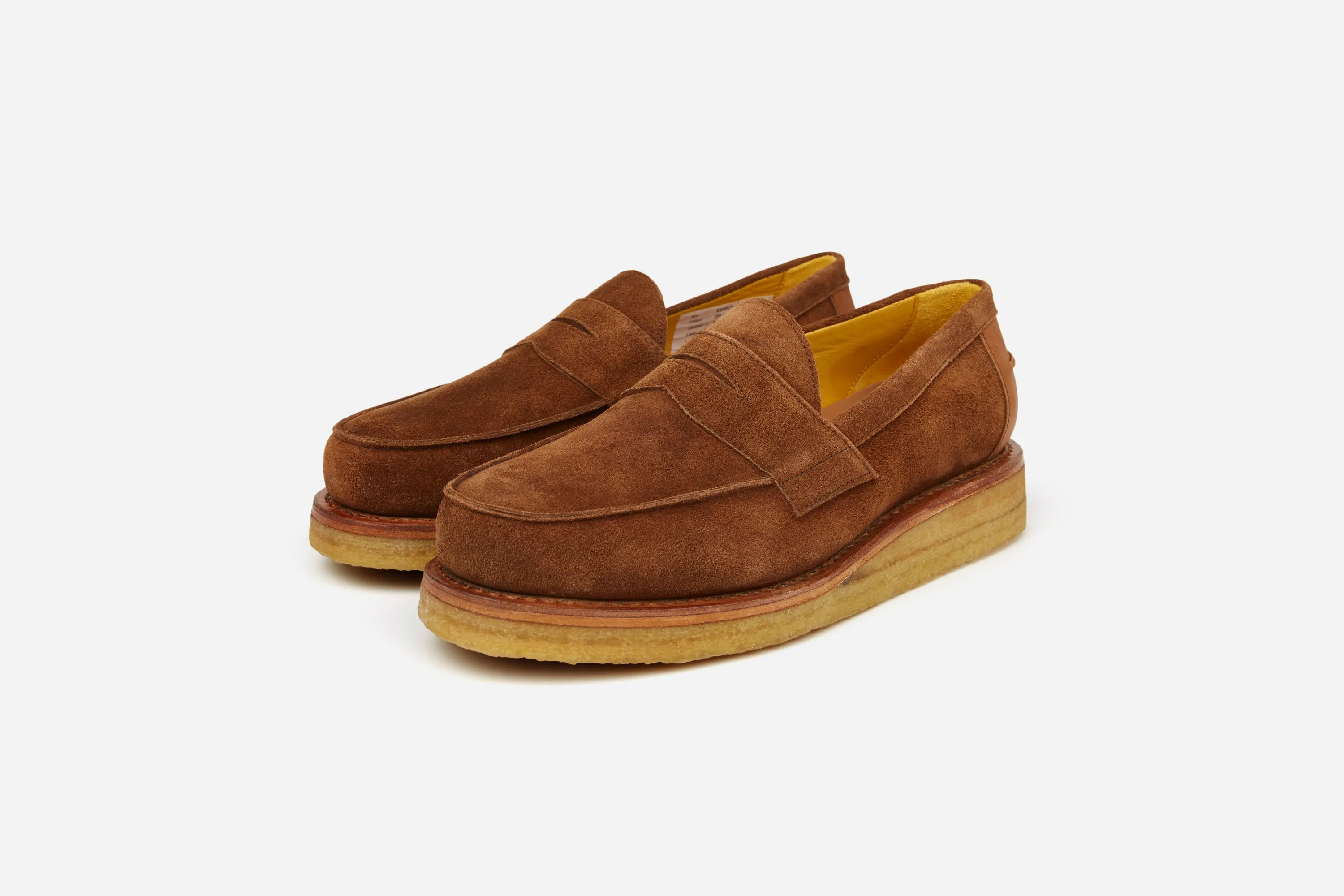 Crepe Wedge Loafer ~ Tan Snuff Suede