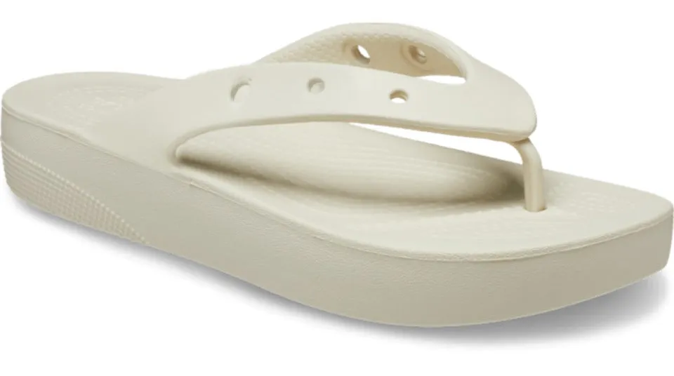 Crocs Classic Platform Flip Bone