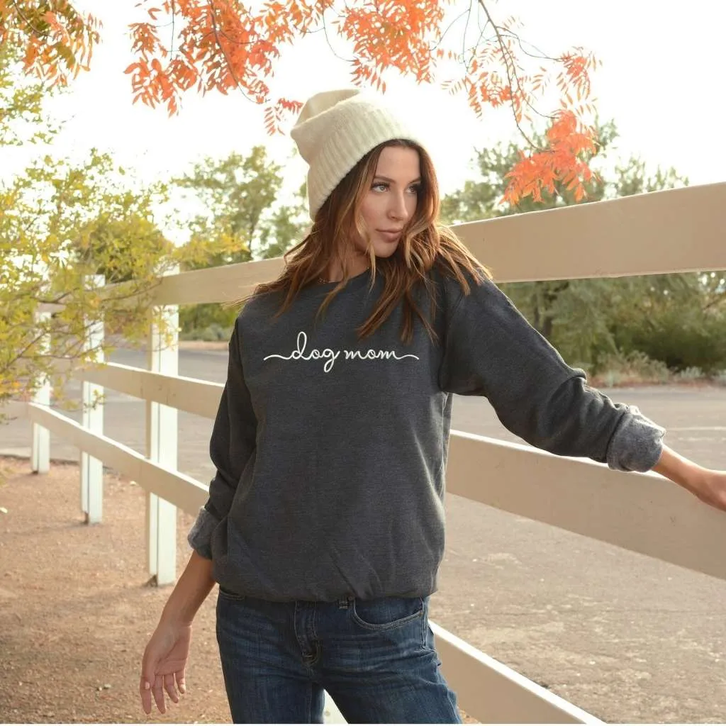 Dog Mom Embroidered Unisex Oversized Sweatshirt