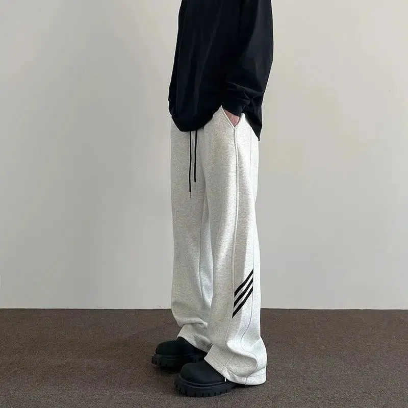 Drawstring Striped Sweatpants