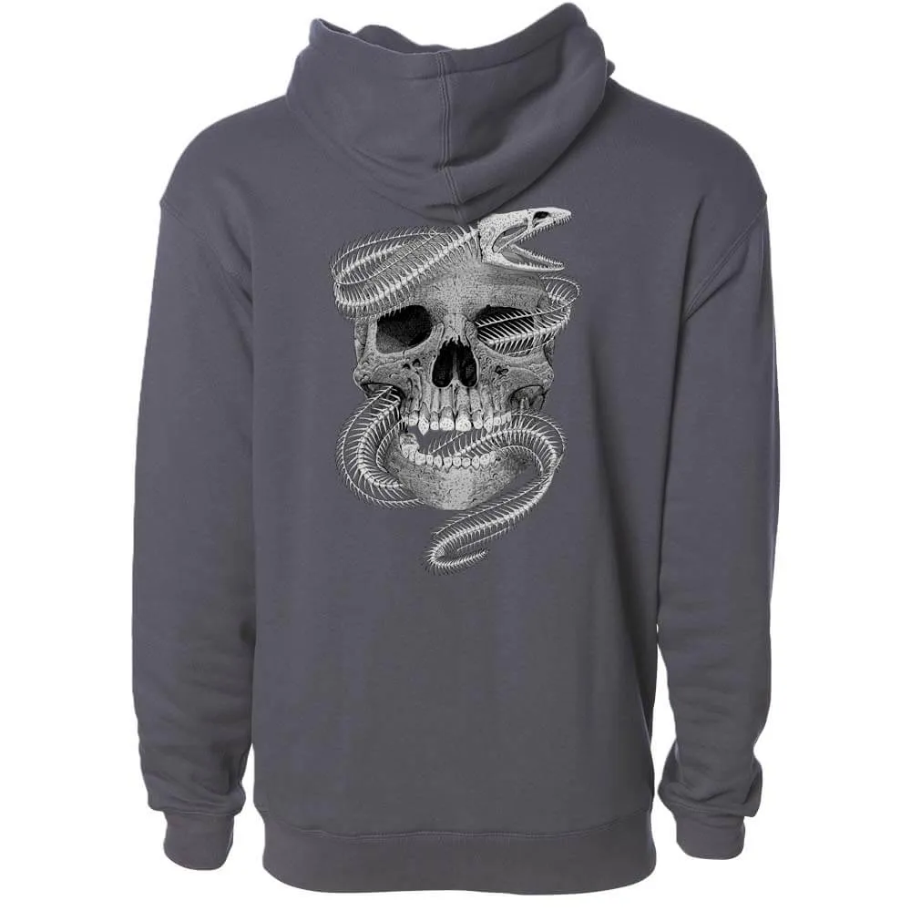 Eel Skull Hoodie - Charcoal